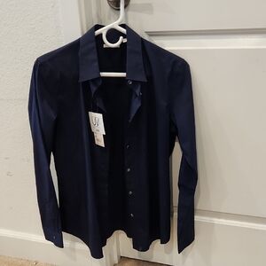 Uniqlo Navy Women's Button Down Shirt